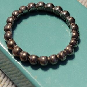 Elegant ZIEGFELD BEAD BEADED BAND RING TIFFANY & CO SIZE 8.5